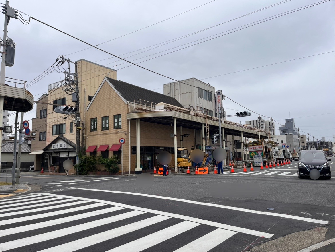 木更津市富士見通りの2024/9/25の工事の様子。