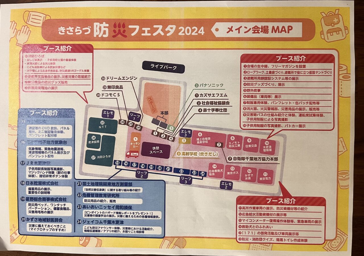 2024年11月30日(土)、イオンモール木更津駐車場･2階イオンホールにて『きさらづ防災フェスタ2024』が開催